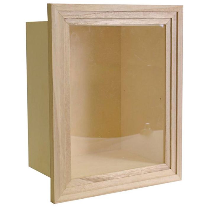 Vitrine en bois à décorer, dim. 28,5x23,5 cm, 1 pièce