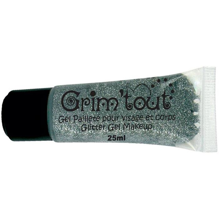 Glittergel schmink, zilver, 25 ml/ 1 Doosje