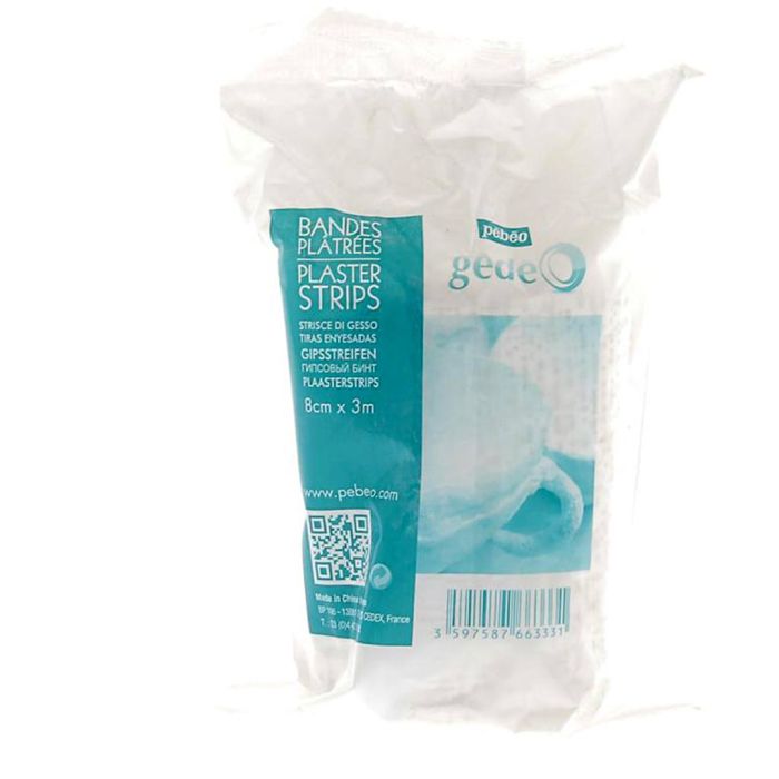 Bande plâtrée Gédéo, dim. 8 cm, 3 m/ 1 Pq.