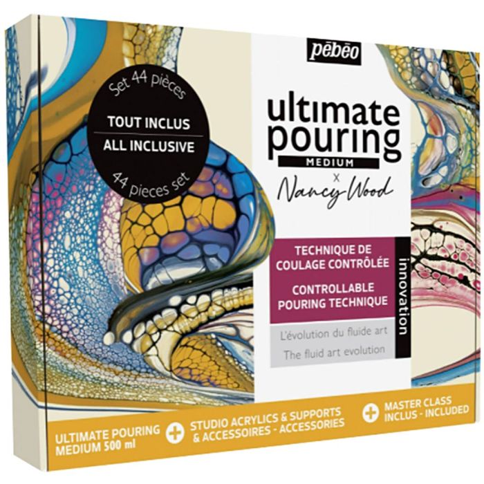 Coffret Peinture - Ultimate Pouring, Nancy Wood, 44 pièces/ 1 Pq.