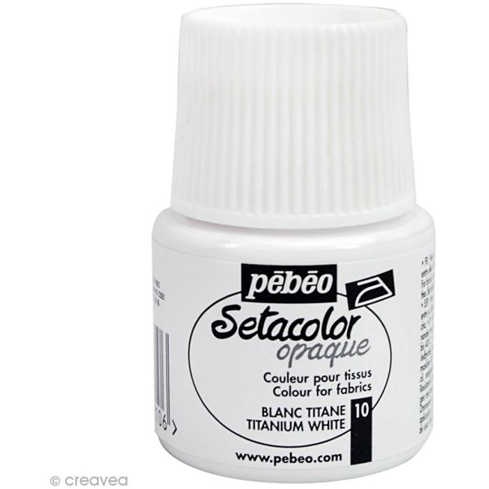 Peinture tissu Setacolor Pébéo, blanc, 45 ml/ 1 flacon
