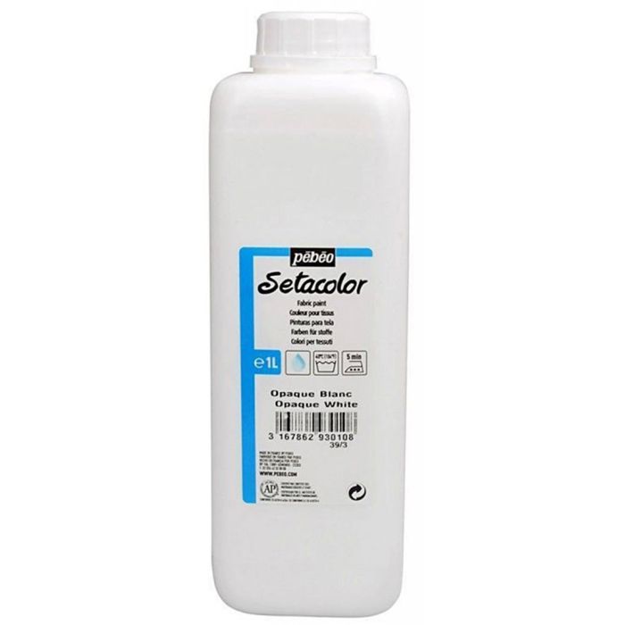 Peinture tissu Setacolor Pébéo, blanc, 1000 ml/ 1 flacon