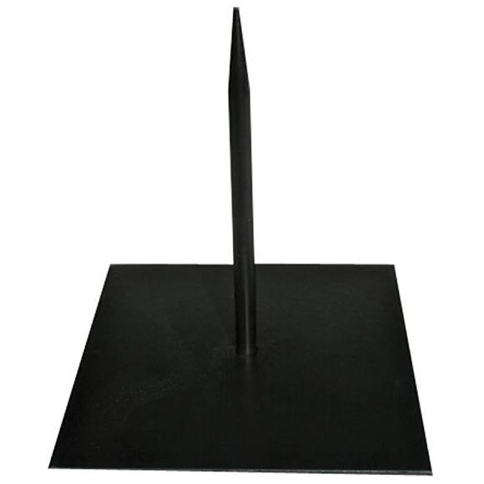 Socle avec tige, H : 12,5 cm, L : 12 cm, noir, 1 pièce