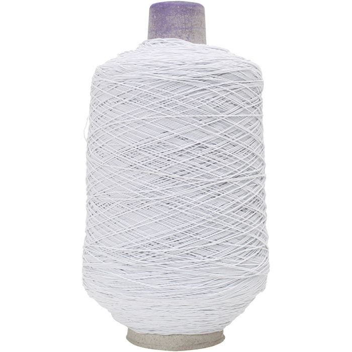 Fil élastique fin et rond, blanc, 1500 m/ 1 rouleau