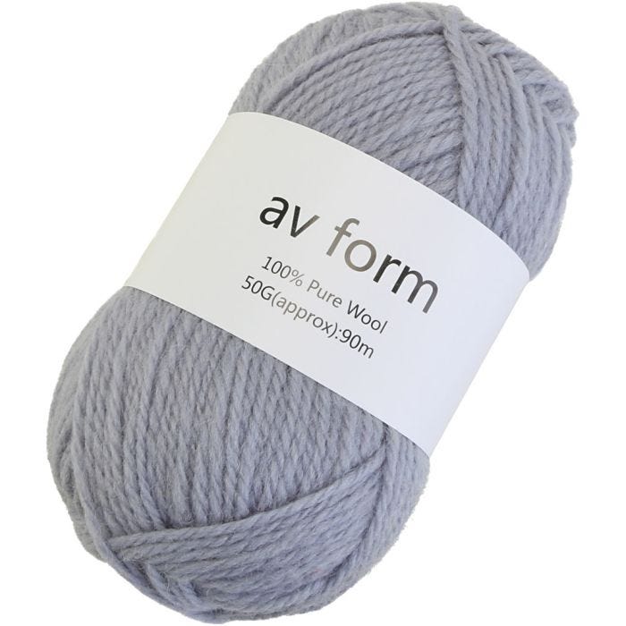 Pelotes de laine, gris clair, 50 gr/ 1 pièce