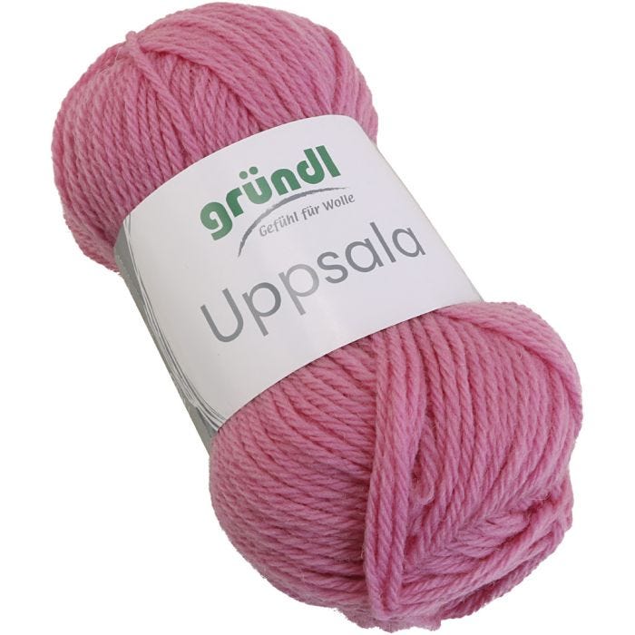 Pelotes de laine, L : 125 M, rose, 50 gr/ 1 pièce
