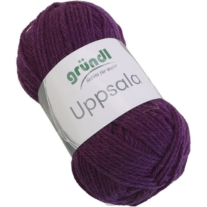 Pelotes de laine, L : 125 M, violet, 50 gr/ 1 pièce