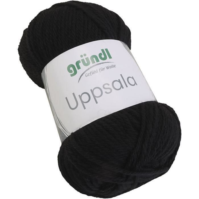Pelotes de laine, L : 125 M, noir, 50 gr/ 1 pièce