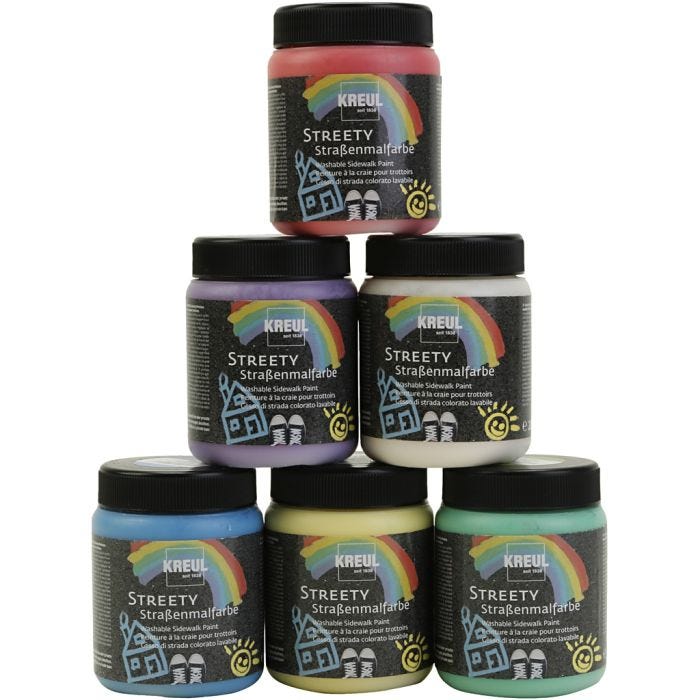 Peinture à la Craie pour Trottoir, 6x200 ml/ 1 Pq.