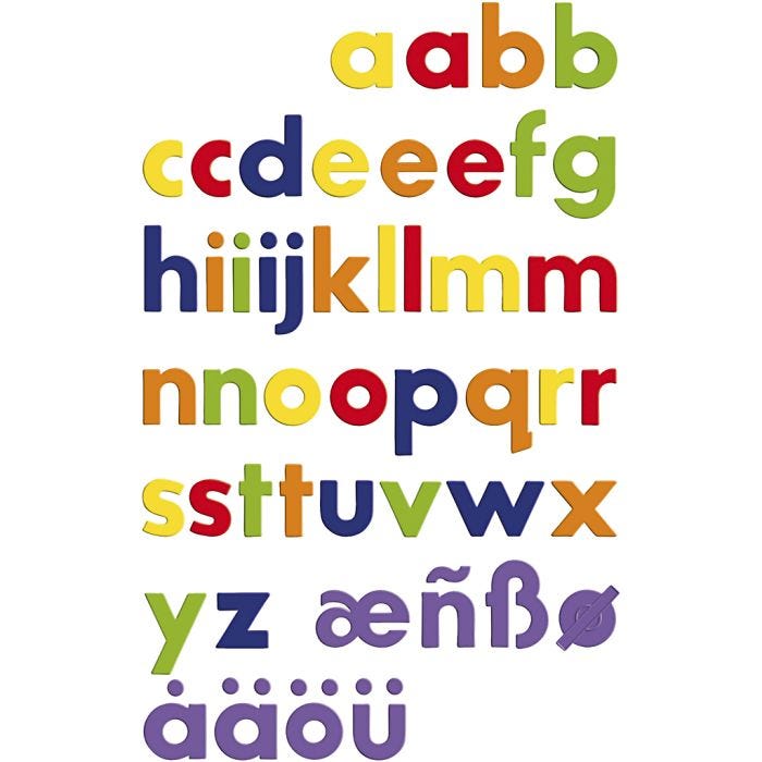 Magnetische letters, 36 stuk/ 1 doos