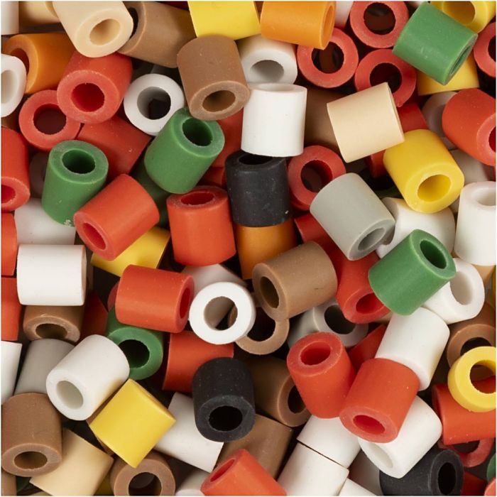 Les Perles NABBI BioBeads, dim. 5x5 mm, diamètre intérieur 2,5 mm, medium, couleurs de noël, 3400 pièces/ 1 Pq.