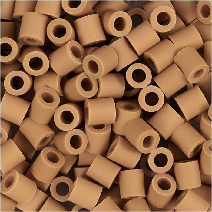 Les Perles NABBI BioBeads, dim. 5x5 mm, diamètre intérieur 2,5 mm, medium, caramel, 1000 pièces/ 1 Pq.