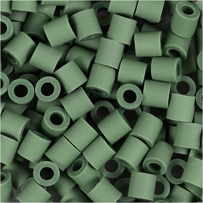Les Perles NABBI BioBeads, dim. 5x5 mm, diamètre intérieur 2,5 mm, medium, vert foncé, 1000 pièces/ 1 Pq.