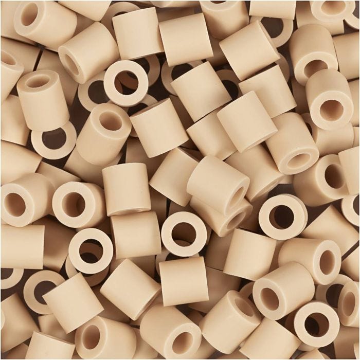 Les Perles NABBI BioBeads, dim. 5x5 mm, diamètre intérieur 2.5 mm, medium, crème, 1000 pièces/ 1 Pq.
