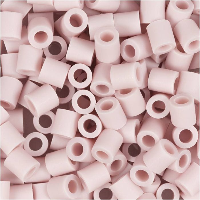 Les Perles NABBI BioBeads, dim. 5x5 mm, diamètre intérieur 2.5 mm, medium, rose clair, 1000 pièces/ 1 Pq.