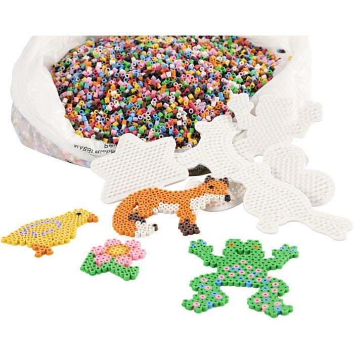 NABBI BioBeads Set Scolaire, 5x5 mm, medium, couleurs classiques, 1 set