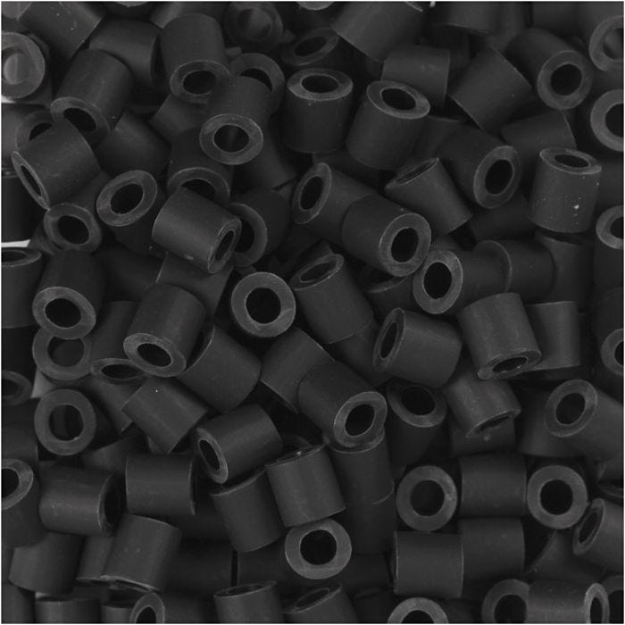 Les Perles NABBI BioBeads, dim. 5x5 mm, diamètre intérieur 2.5 mm, medium, noir, 3000 pièces/ 1 Pq.
