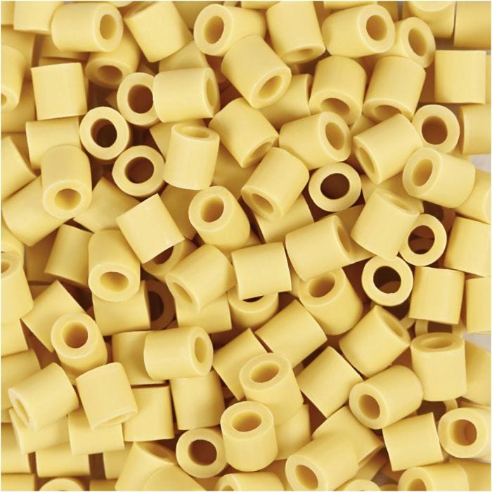 Les Perles NABBI BioBeads, dim. 5x5 mm, diamètre intérieur 2.5 mm, medium, jaune, 1000 pièces/ 1 Pq.