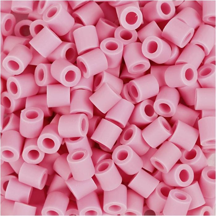 Les Perles NABBI BioBeads, dim. 5x5 mm, diamètre intérieur 2.5 mm, medium, rose, 1000 pièces/ 1 Pq.