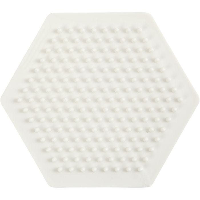 Plaques à Picots pour Perles NABBI BioBeads, hexagone, 8,5x8,5 cm, medium, 1 pièce