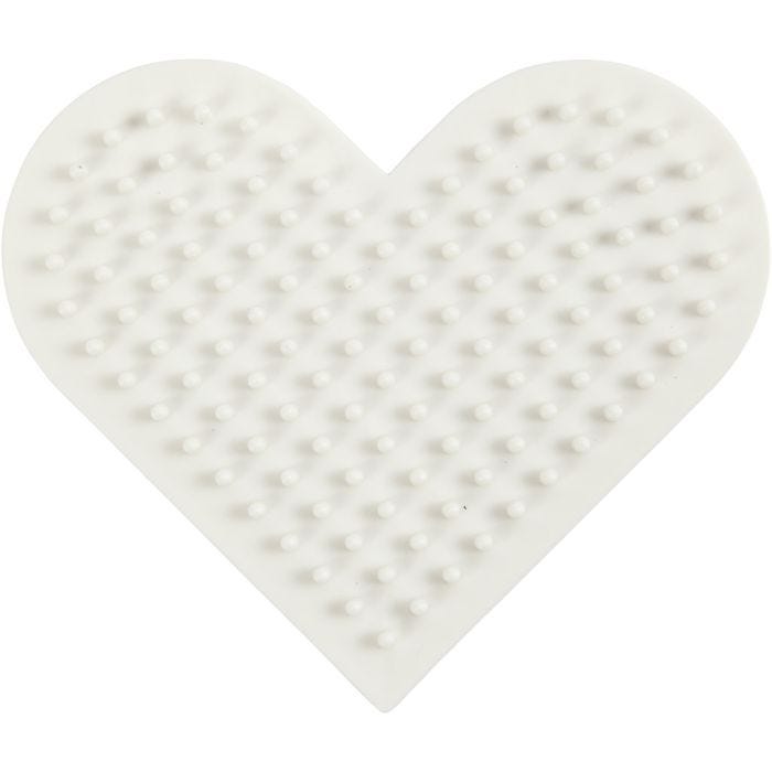 Plaques à Picots pour Perles NABBI BioBeads, petit coeur, 7x8,5 cm, medium, 1 pièce