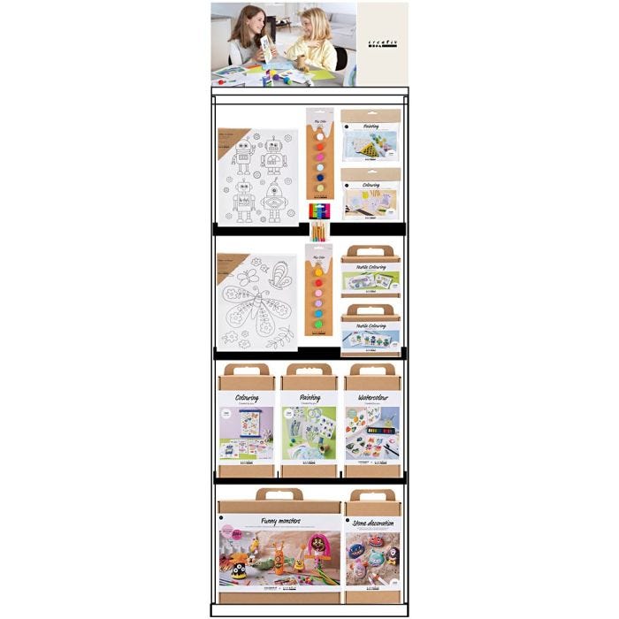 Présentoir de sol, assemblé, Décoration et art pour enfants, 104 UV/ 1 pièce