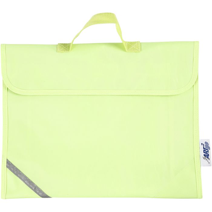 Cartable, 9 cm, 36x29 cm, jaune fluorescent, 1 pièce