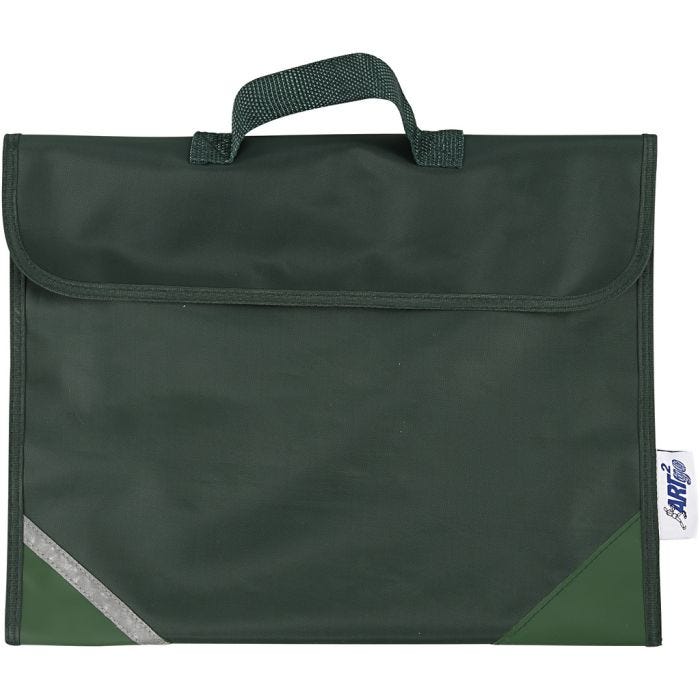 Cartable, 9 cm, 36x29 cm, vert, 1 pièce