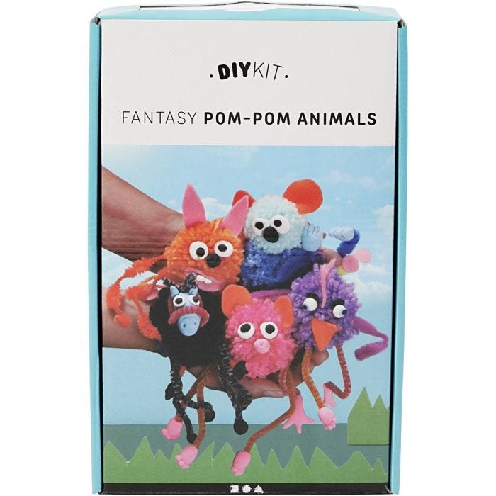 Kit de laine DIY - Animaux, 1 set