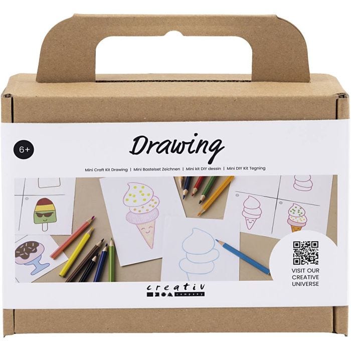 Mini Kit DIY Dessin, Gourmandises, 1 Pq.