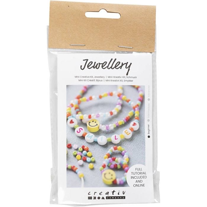 Mini Kit DIY Bijoux, Bracelet et bague élastiques, 1 Pq.