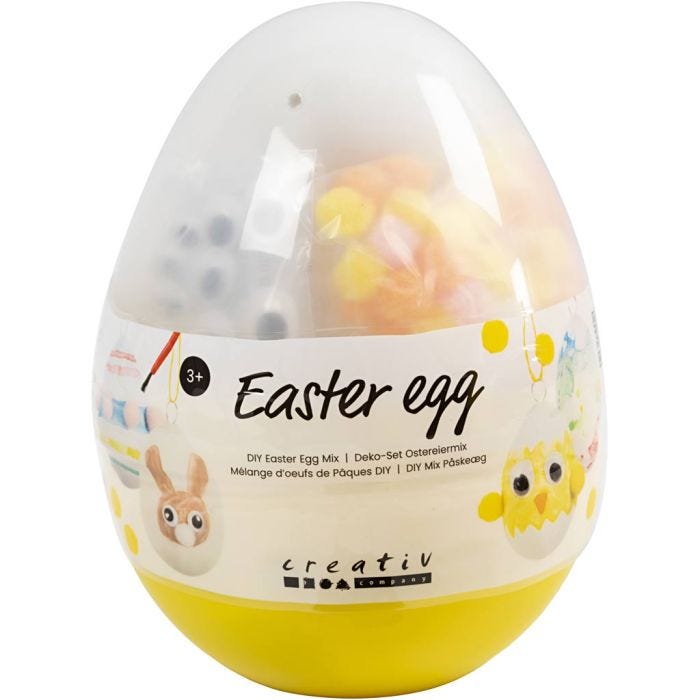 Mix Créatif Oeuf de Pâques, H : 14 cm, d 11 cm, 1 pièce