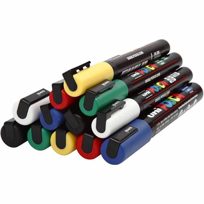 Feutre Posca, 12 pièces/ 1 Pq.