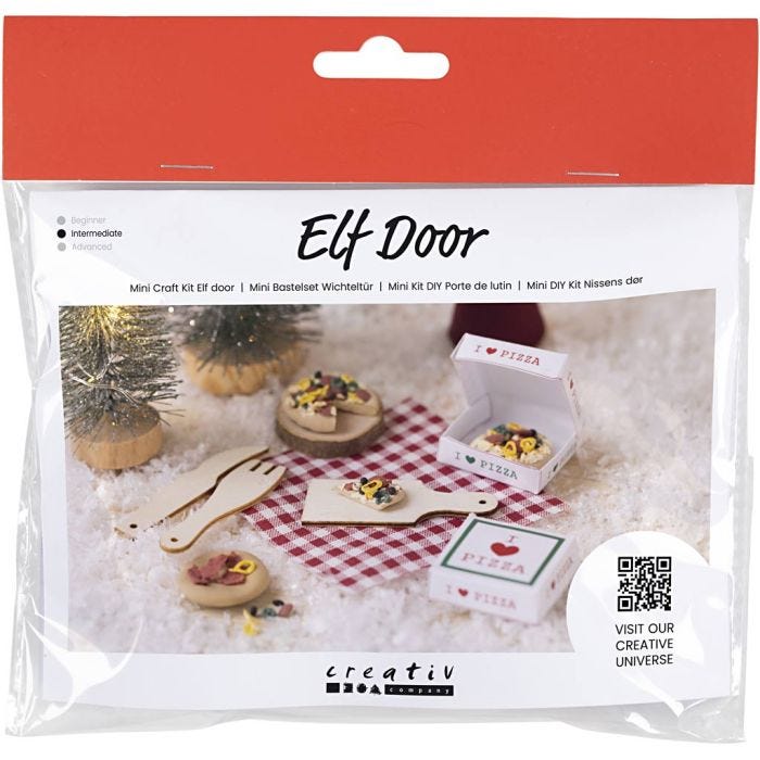Mini Kit DIY Porte de Lutin, Pizza, 1 Pq.