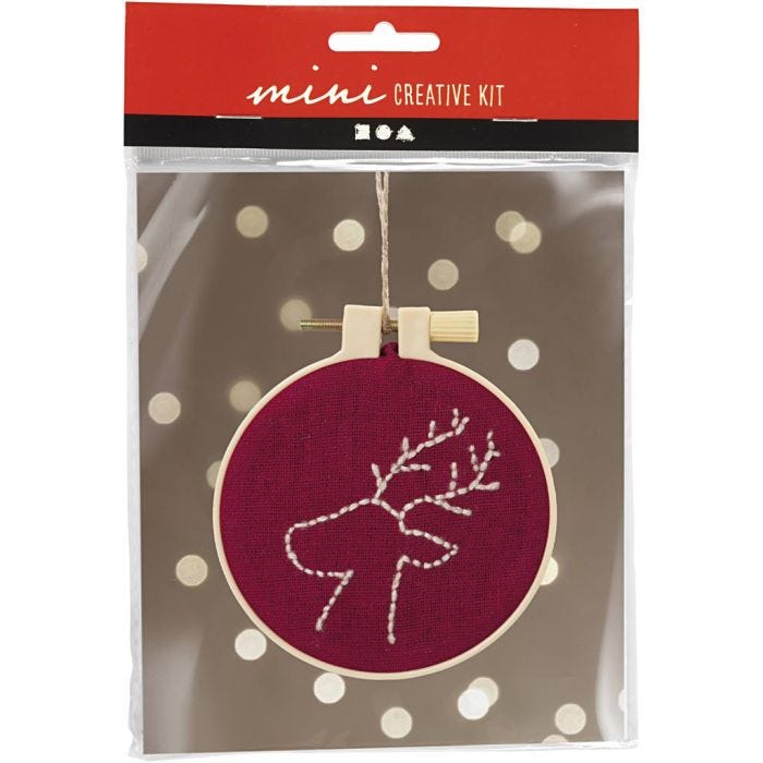 Mini Kit DIY Broderie, Renne, 1 Pq.