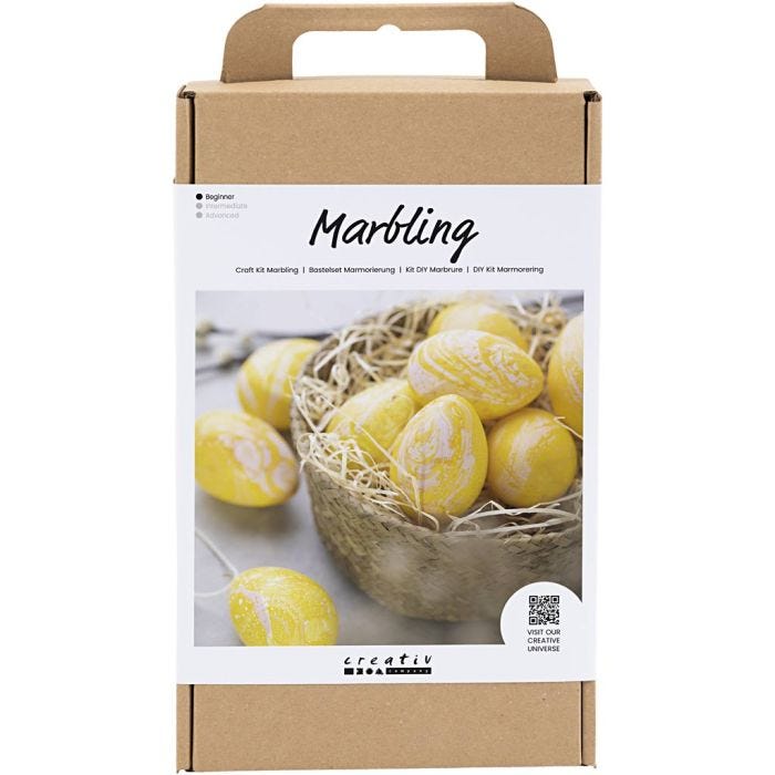 Kit DIY Marbrure, rose, jaune, 1 Pq.