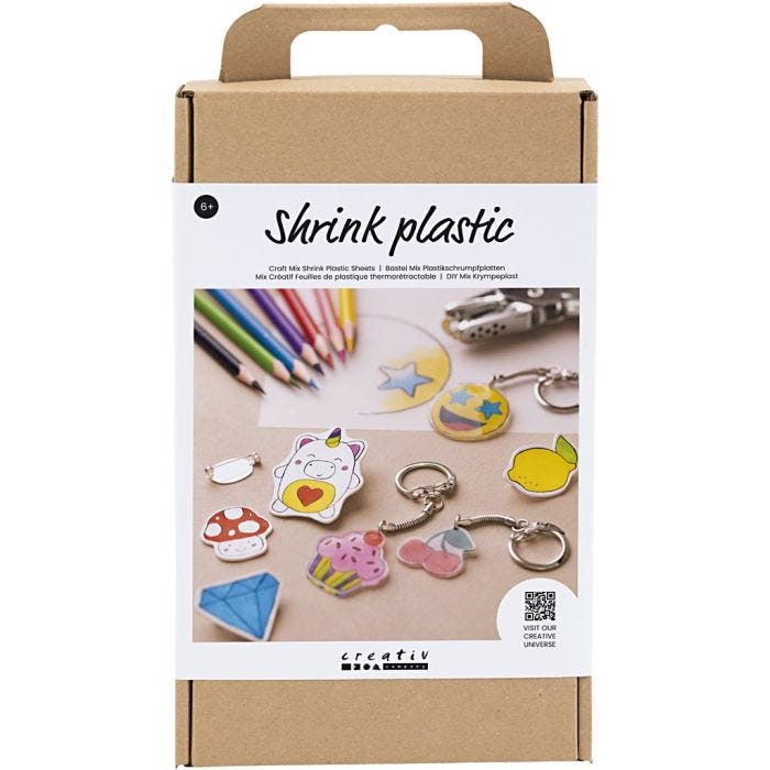 Mix Créatif Feuilles de Plastique Thermorétractable, Accessoires, 1 Pq.