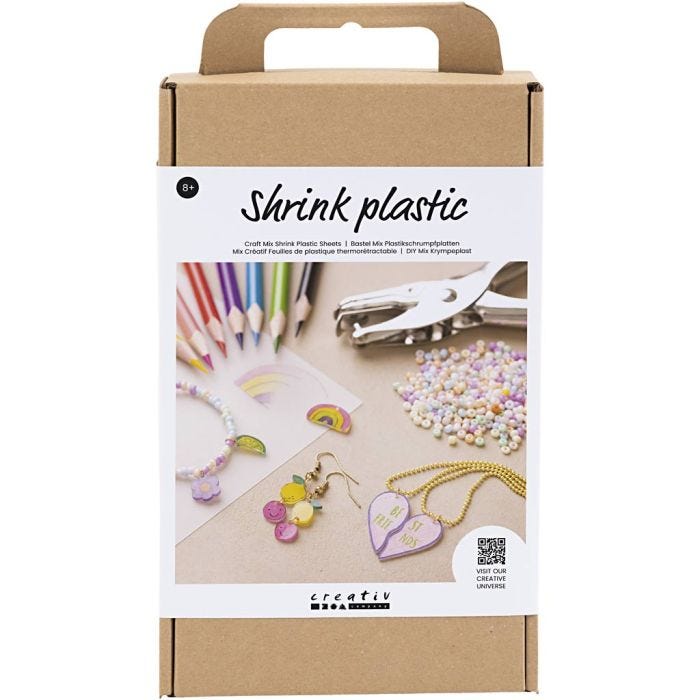 Mix Créatif Feuilles de Plastique Thermorétractable, Bijoux, 1 Pq.