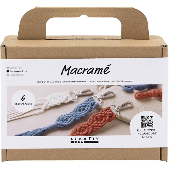 Mini Kit DIY Macramé, Porte-clés, 1 Pq.