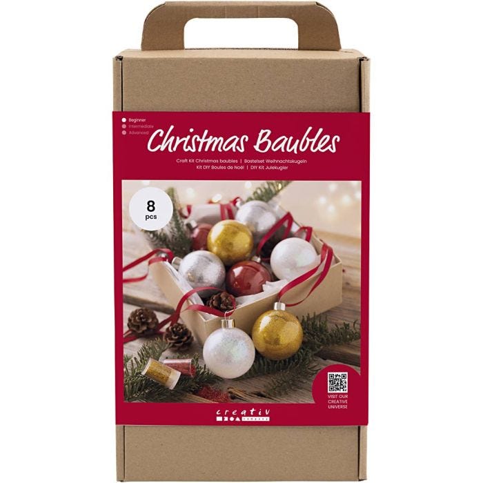 Kit DIY Boules de Noël, Paillettes, 1 Pq.