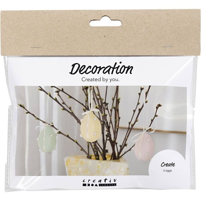 Mini Kit DIY Décoration, Œufs, couleurs pastel, 1 Pq.