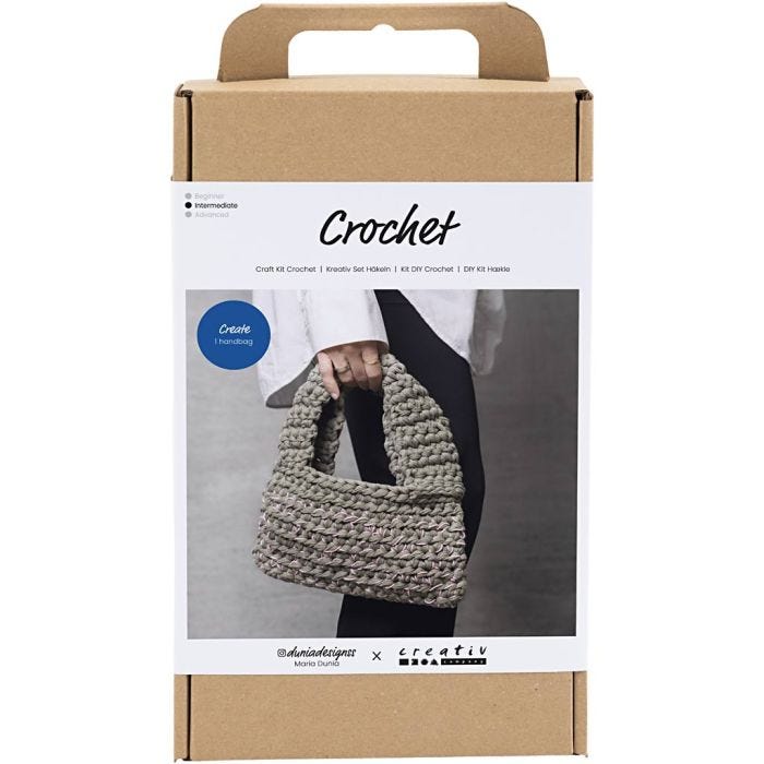 Kit DIY Crochet, Sac épais, vert olive, 1 Pq.
