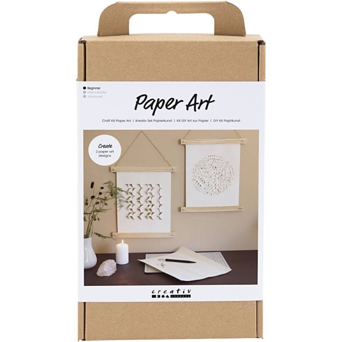 Kit DIY Art sur Papier, Papier à suspendre, blanc cassé, 1 Pq.