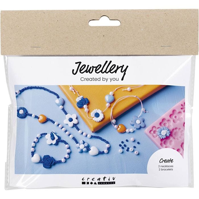 Mini Kit DIY Bijoux, Fleurs, ass. de couleurs, 1 Pq.
