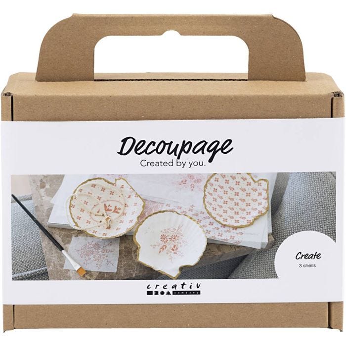 Mini Kit DIY de découpage, Coquilles de moules, rose clair, 1 Pq.