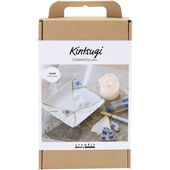 Hobbyset Kintsugi, Schaal, blauw, goud, wit, 1 doos