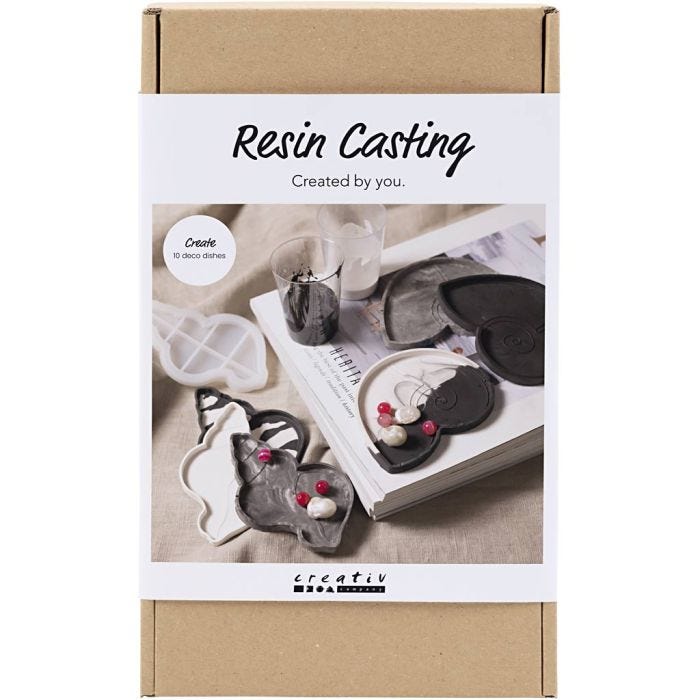 Kit DIY Moulage de Résine, Conque, noir, blanc, 1 Pq.