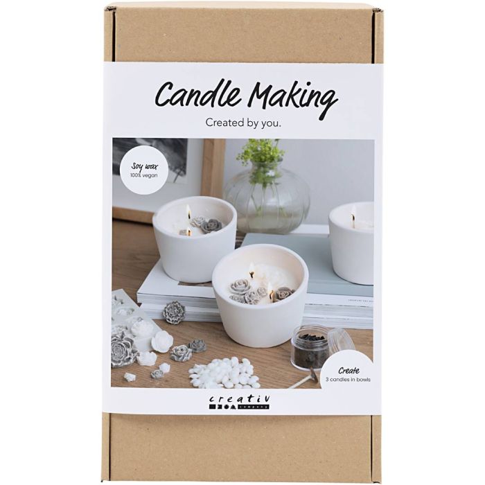 Hobbyset Kaarsen Maken, Roos, beige, wit, crème, 1 doos