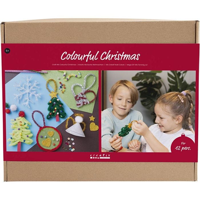 Mix Créatif Noël Coloré, Figurines de Noël, ass. de couleurs, 1 Pq.