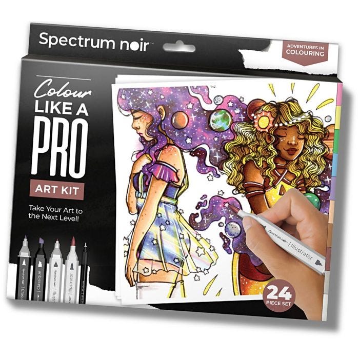 Kit DIY d’illustration, Coloriage d'aventures, ass. de couleurs, 1 Pq.